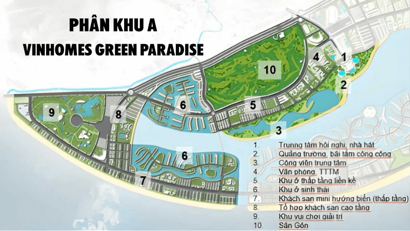 Vị trí phân khu A Vinhomes Green Paradise