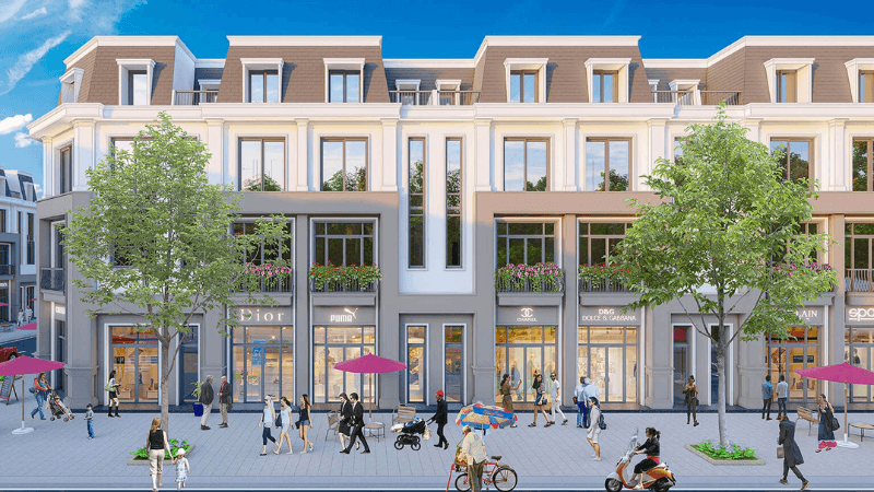 Thiết kế shophouse Vinhomes Green Paradise