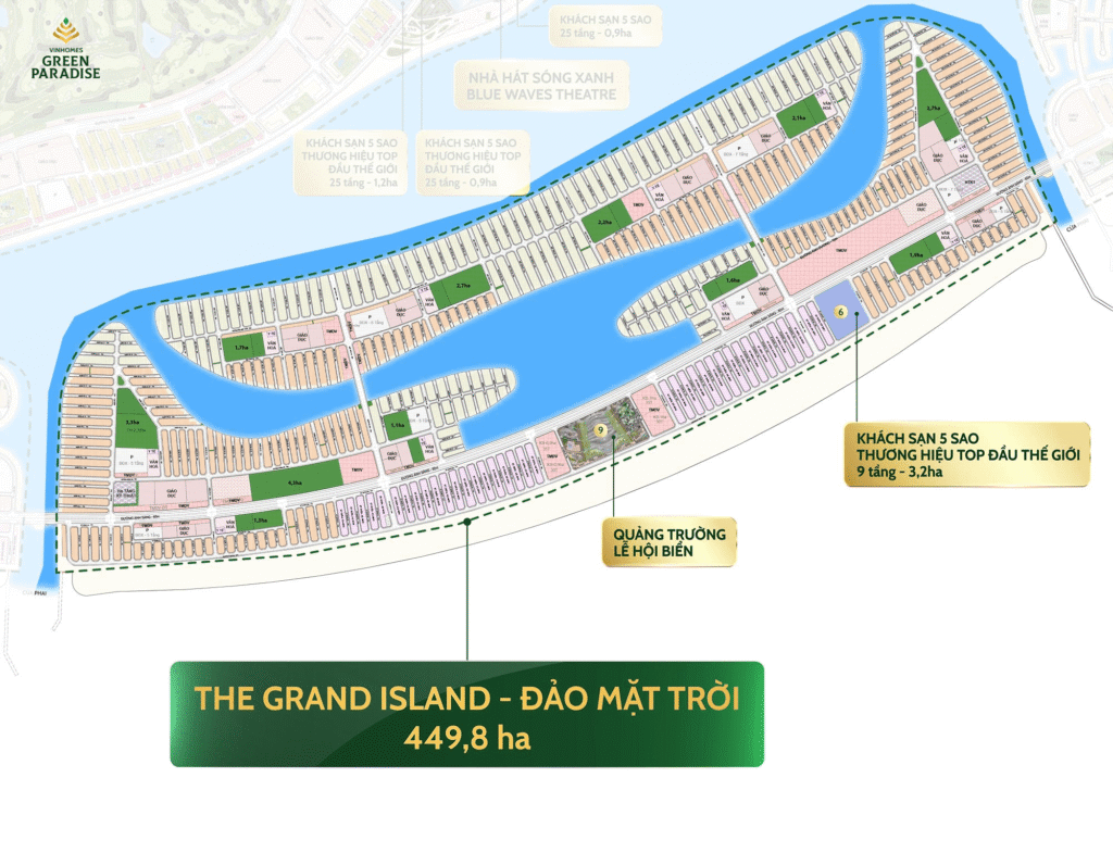 Khu The Grand Island (Đảo Mặt Trời) Vinhomes Green Paradise Cần Giờ