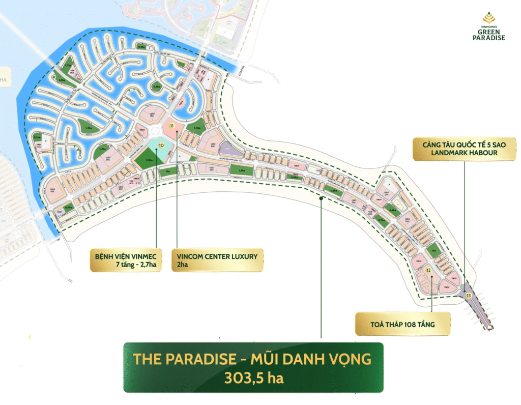 Khu The Paradise (Mũi Danh Vọng) Vinhomes Cần Giờ