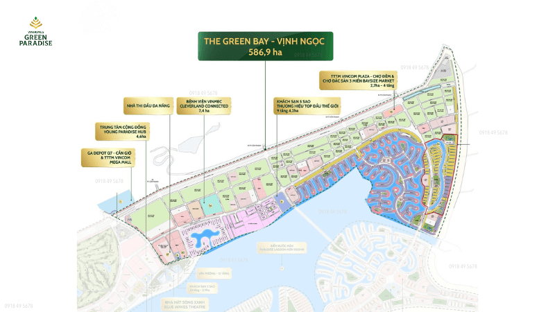 Mặt bằng phân khu The Green Bay Vinhomes Green Paradise Cần Giờ