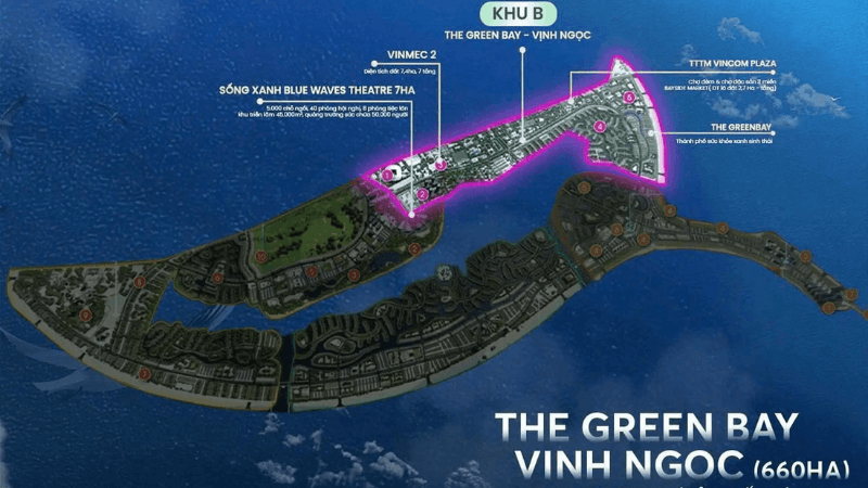 Mặt bằng phân khu The Green Bay