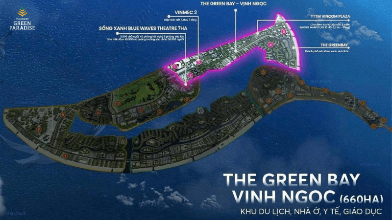Tổng quan khu The Green Bay (Vịnh Ngọc) Vinhomes Green Paradise