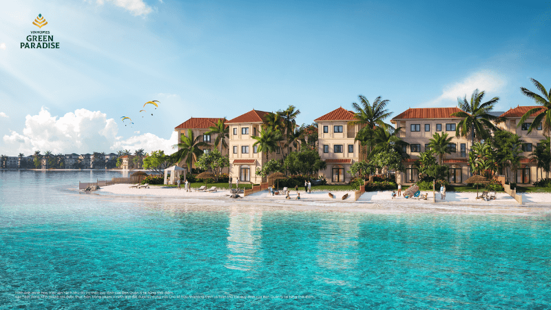 Hình ảnh mô phỏng biệt thự tiêu khu Sóng Xanh tại Vinhomes Cần Giờ