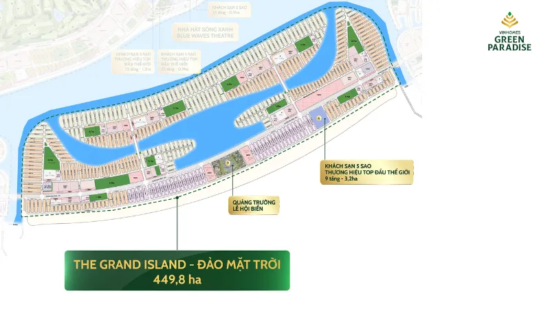 Mặt bằng phân khu The Grand Island (Đảo Mặt Trời)