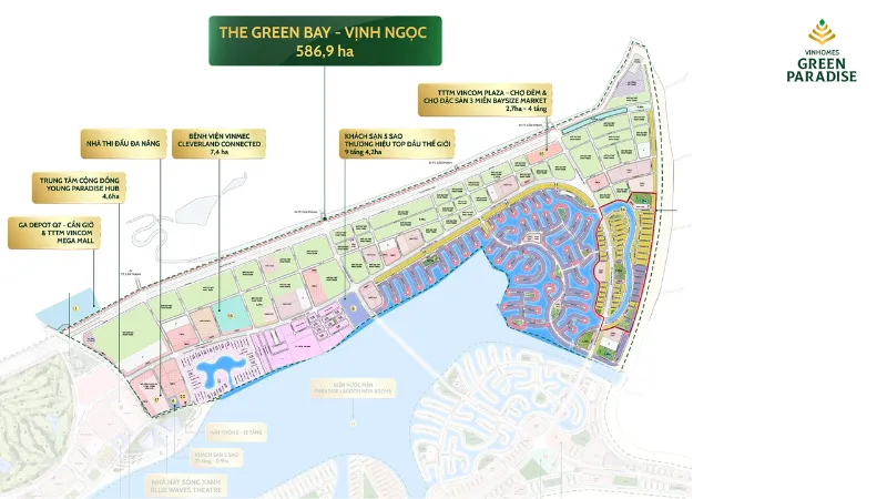 Mặt bằng phân khu The Green Bay (Vịnh Ngọc)