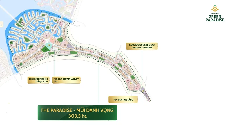 Mặt bằng phân khu The Paradise (Mũi Danh Vọng)