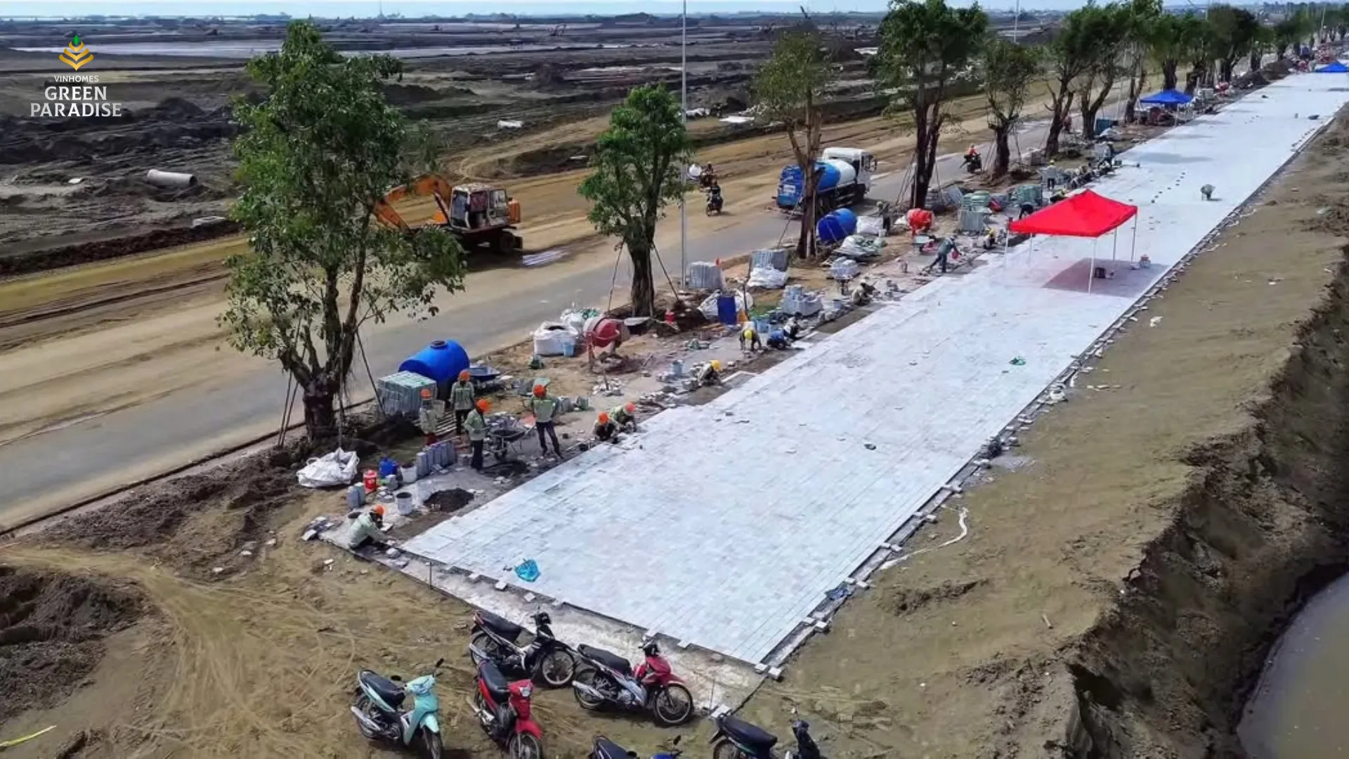 Vinhomes Green Paradise Cần Giờ: Siêu đô thị lấn biển ESG++ 58 Tiến độ thi công Vinhomes Green Paradise tháng 12/2025